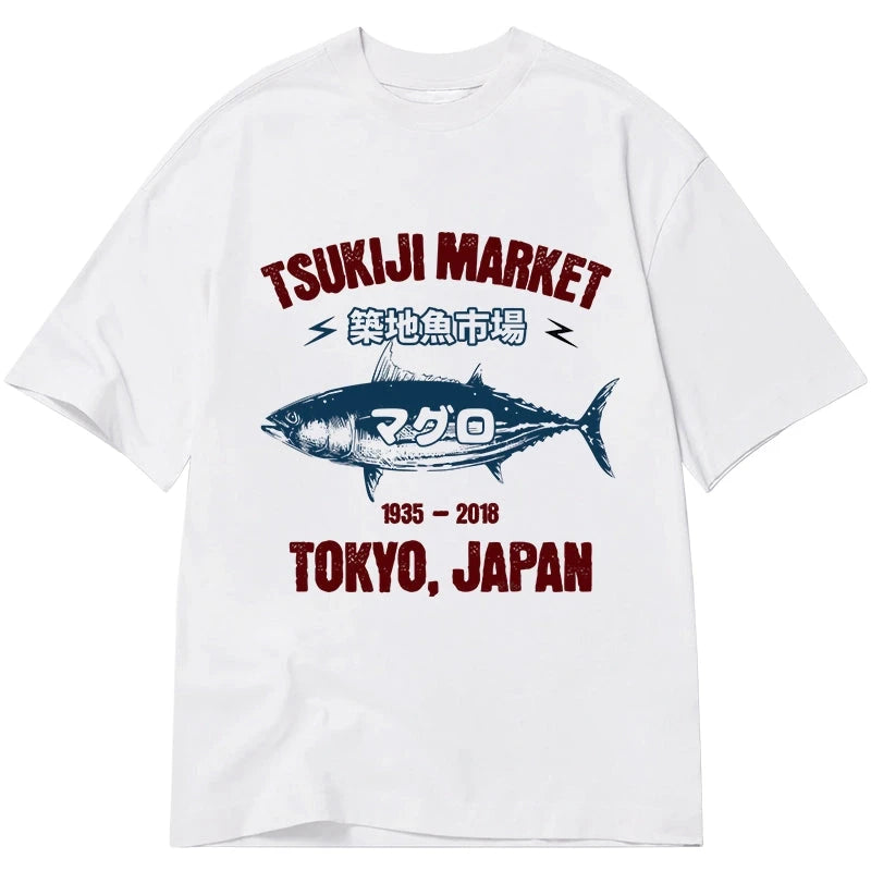 Tokyo-Tiger Japanese Tsukiji Fish Market Classic T-Shirt