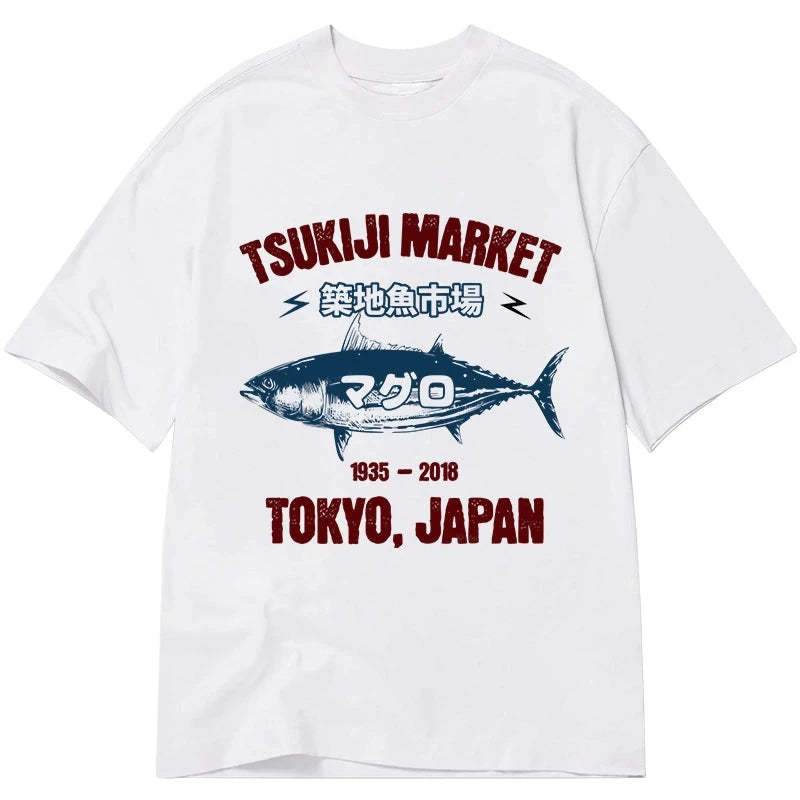 Tokyo-Tiger Japanese Tsukiji Fish Market Classic T-Shirt Sale