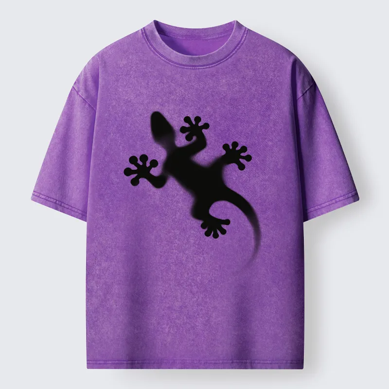 Tokyo-Tiger Gecko Silhouette Washed T-Shirt