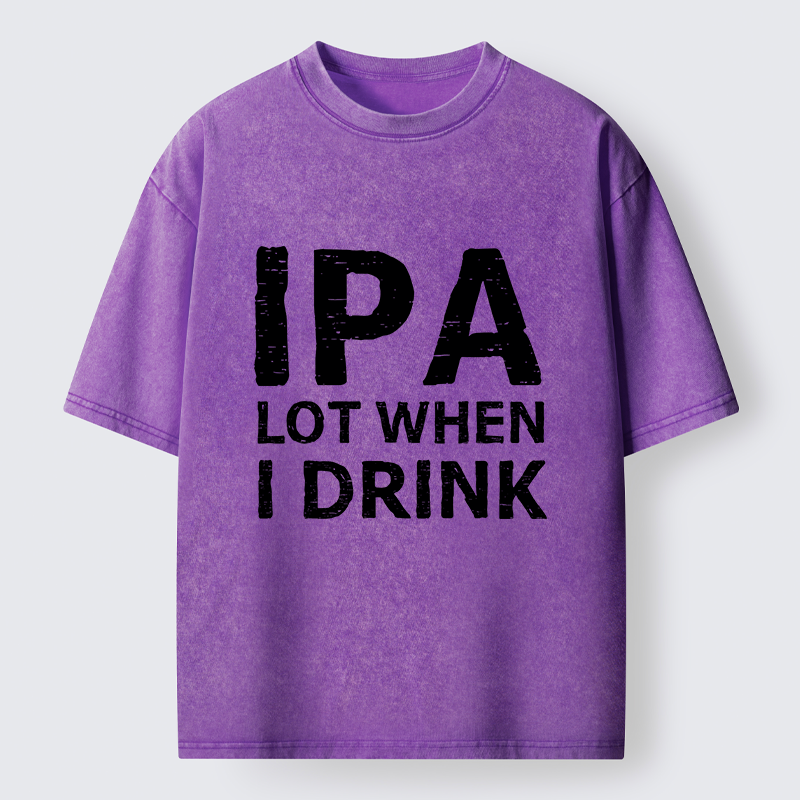 Tokyo-Tiger Funny IPA Lot Beer Washed T-Shirt