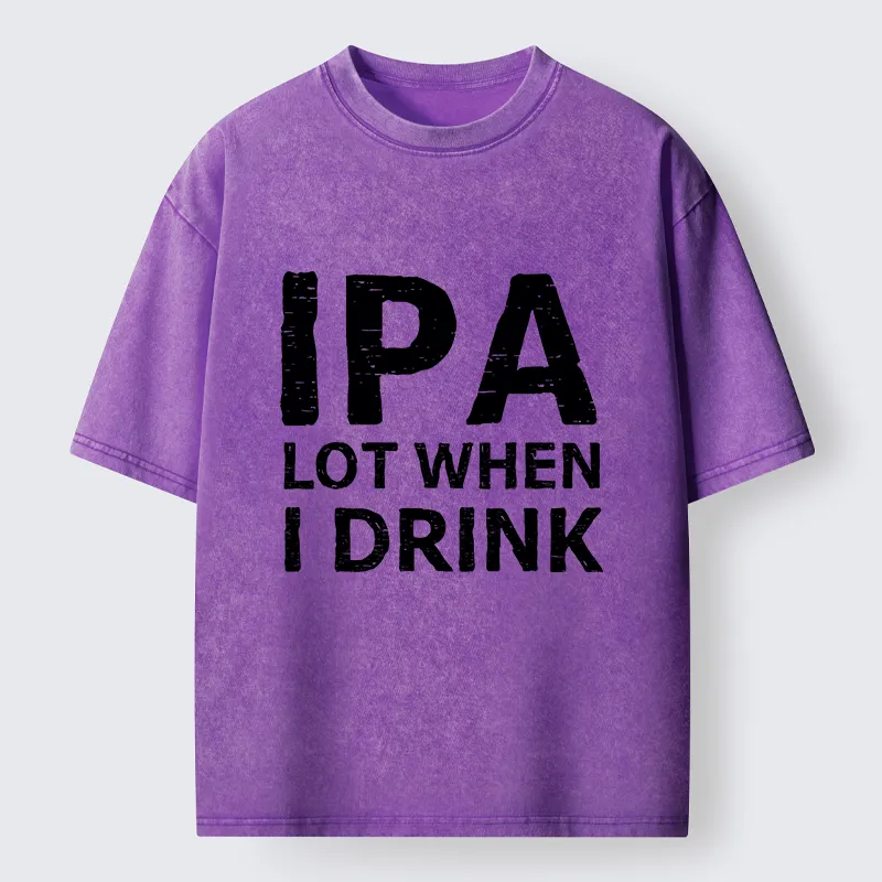 Tokyo-Tiger Funny IPA Lot Beer Washed T-Shirt