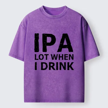 Tokyo-Tiger Funny IPA Lot Beer Washed T-Shirt