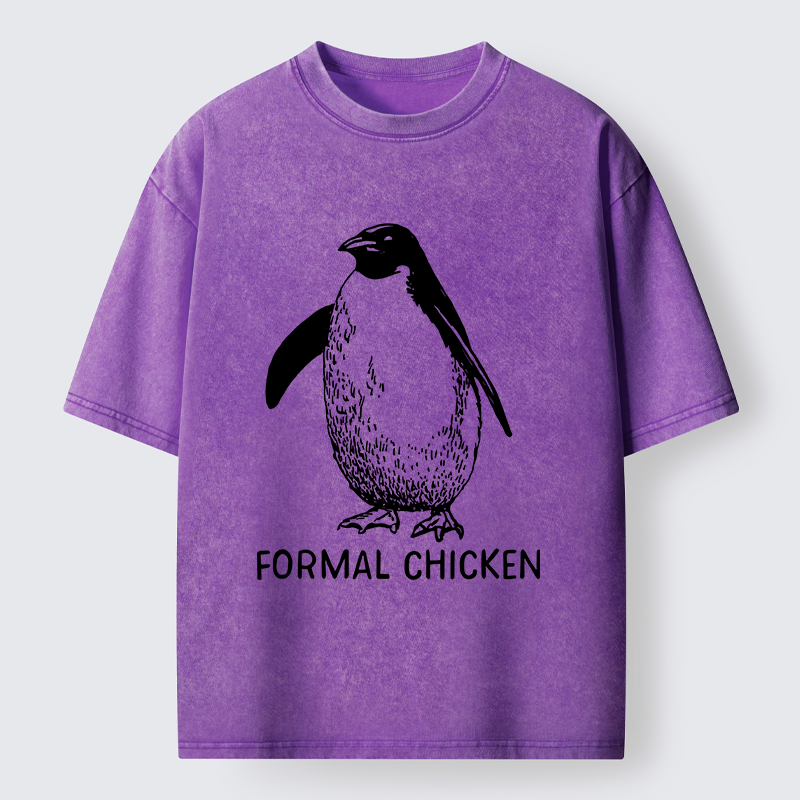 Tokyo-Tiger Funny Penguin Joke Meme Washed T-Shirt