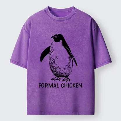 Tokyo-Tiger Funny Penguin Joke Meme Washed T-Shirt