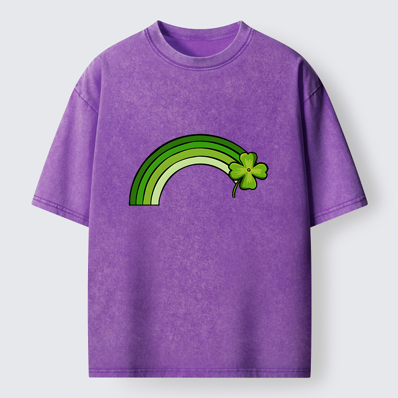 Tokyo-Tiger Green Lucky Rainbow Washed T-Shirt