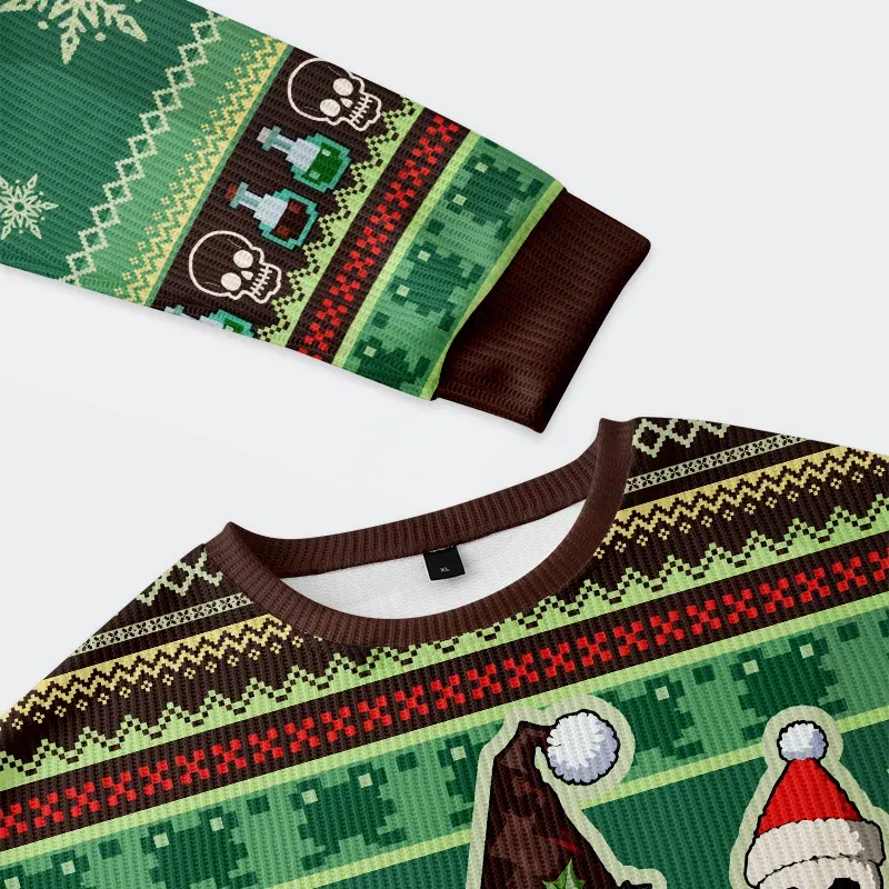 Tokyo-Tiger Frog Wizard Christmas Ugly Sweatshirt