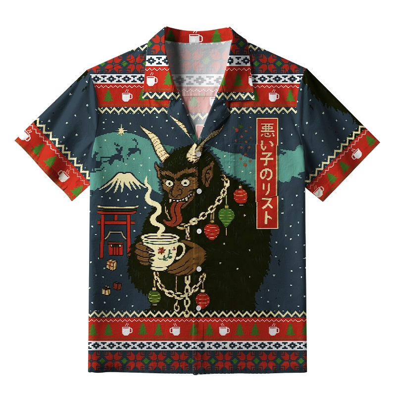 Tokyo-Tiger Naughty List Christmas Aloha Hawaiian Shirt