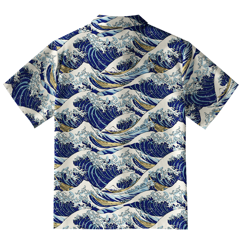 Tokyo-Tiger Japanese Great Wave Aloha Hawaiian Shirt