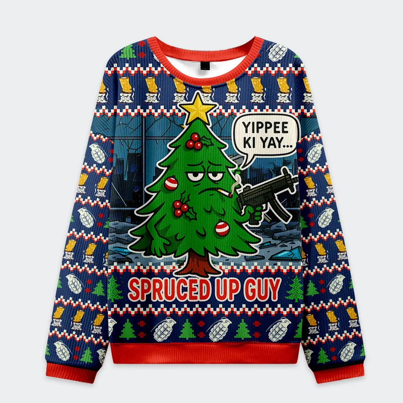 Tokyo-Tiger Christmas Tree Funny Christmas Ugly Sweatshirt