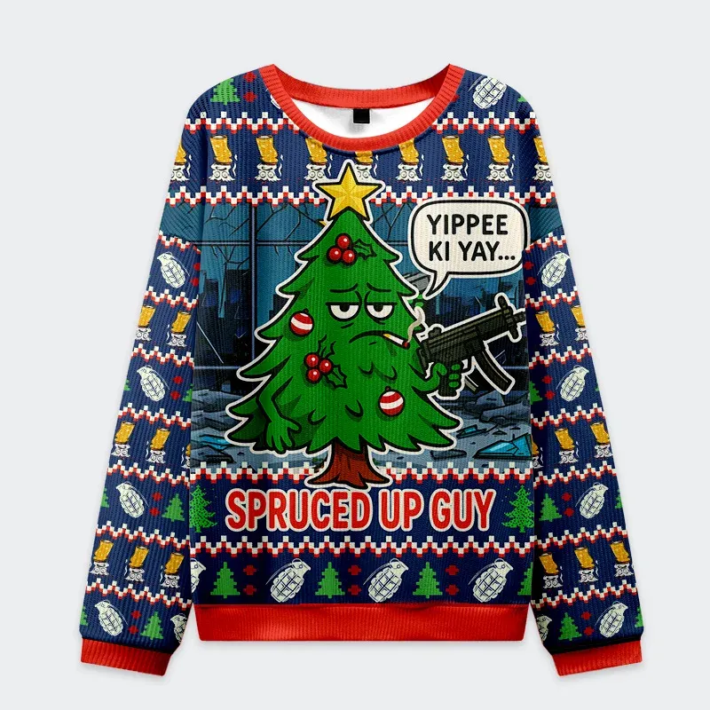 Tokyo-Tiger Christmas Tree Funny Christmas Ugly Sweatshirt