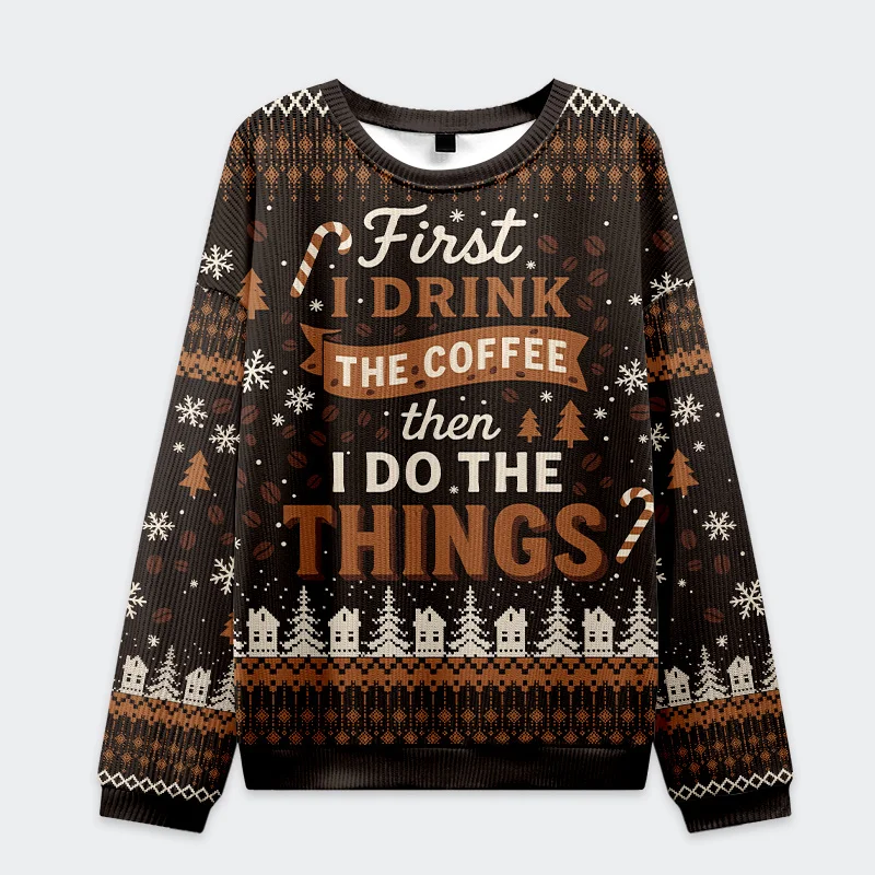 Tokyo-Tiger Coffee Funny Christmas Ugly Sweatshirt