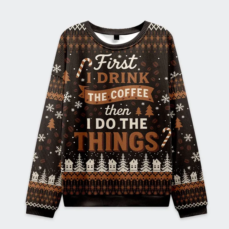 Tokyo-Tiger Coffee Funny Christmas Ugly Sweatshirt