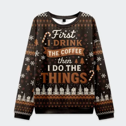 Tokyo-Tiger Coffee Funny Christmas Ugly Sweatshirt