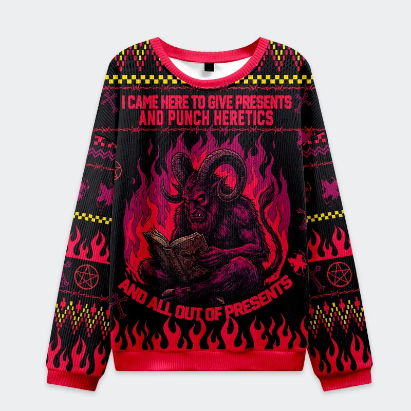 Tokyo-Tiger Krampus Is Preparing Gifts Christmas Ugly Sweatshirt