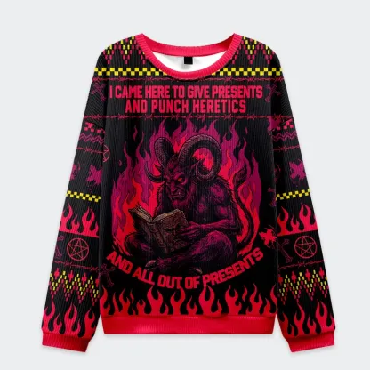 Tokyo-Tiger Krampus Is Preparing Gifts Christmas Ugly Sweatshirt