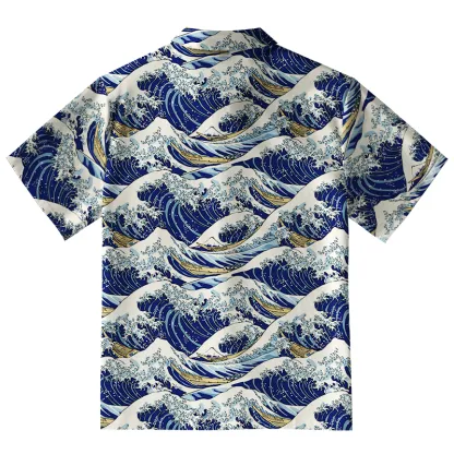 Tokyo-Tiger Japanese Great Wave Aloha Hawaiian Shirt