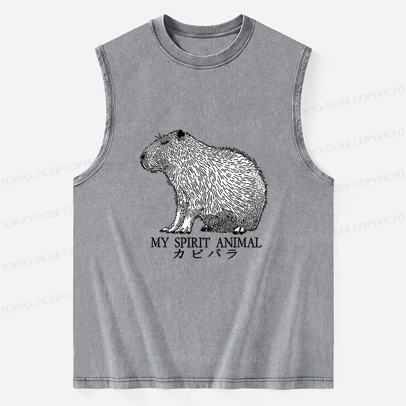 Tokyo-Tiger Capybara Spirit Washed Tank