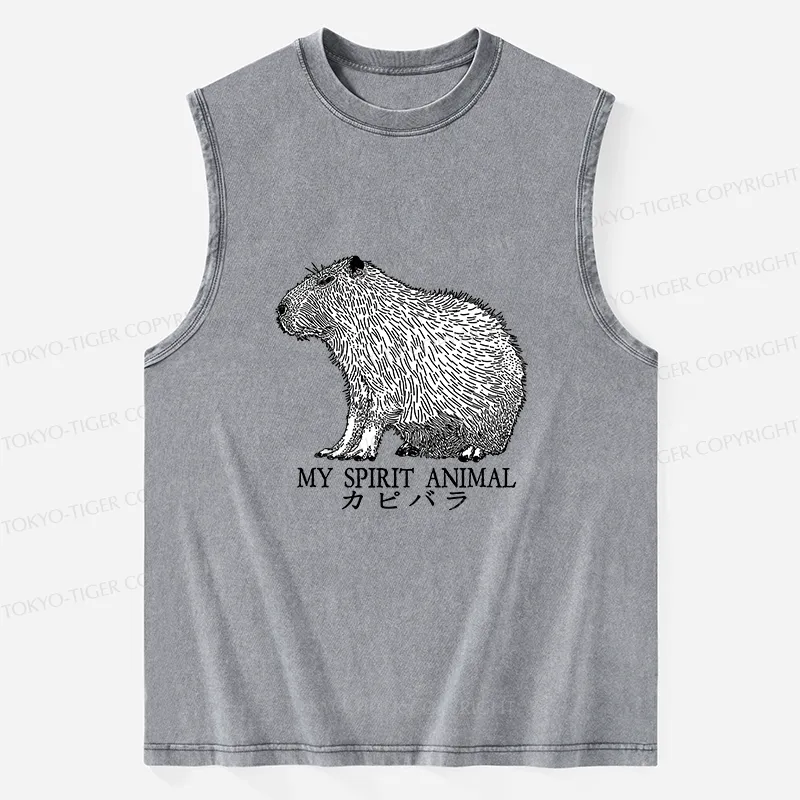Tokyo-Tiger Capybara Spirit Washed Tank