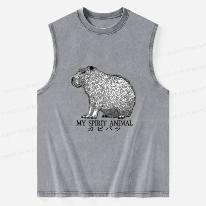 Tokyo-Tiger Capybara Spirit Washed Tank