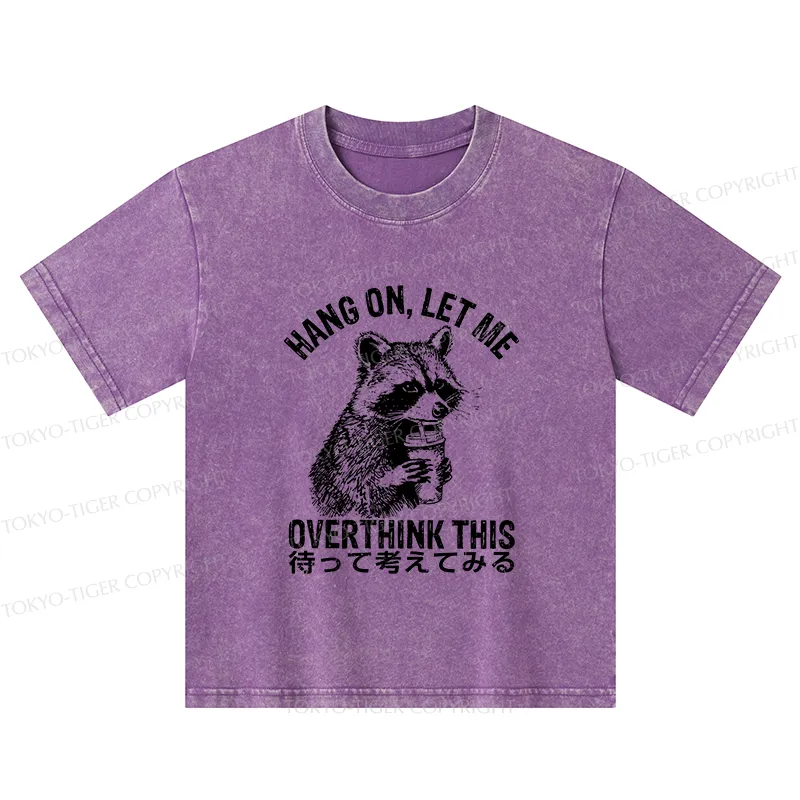 Tokyo-Tiger Overthink Raccoon Kids Washed T-Shirt