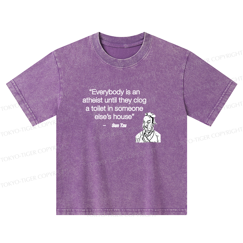 Tokyo-Tiger Funny Sun Tzu Saying Kids Washed T-Shirt