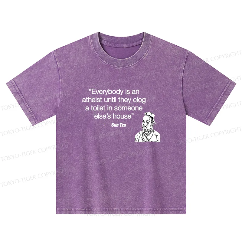 Tokyo-Tiger Funny Sun Tzu Saying Kids Washed T-Shirt