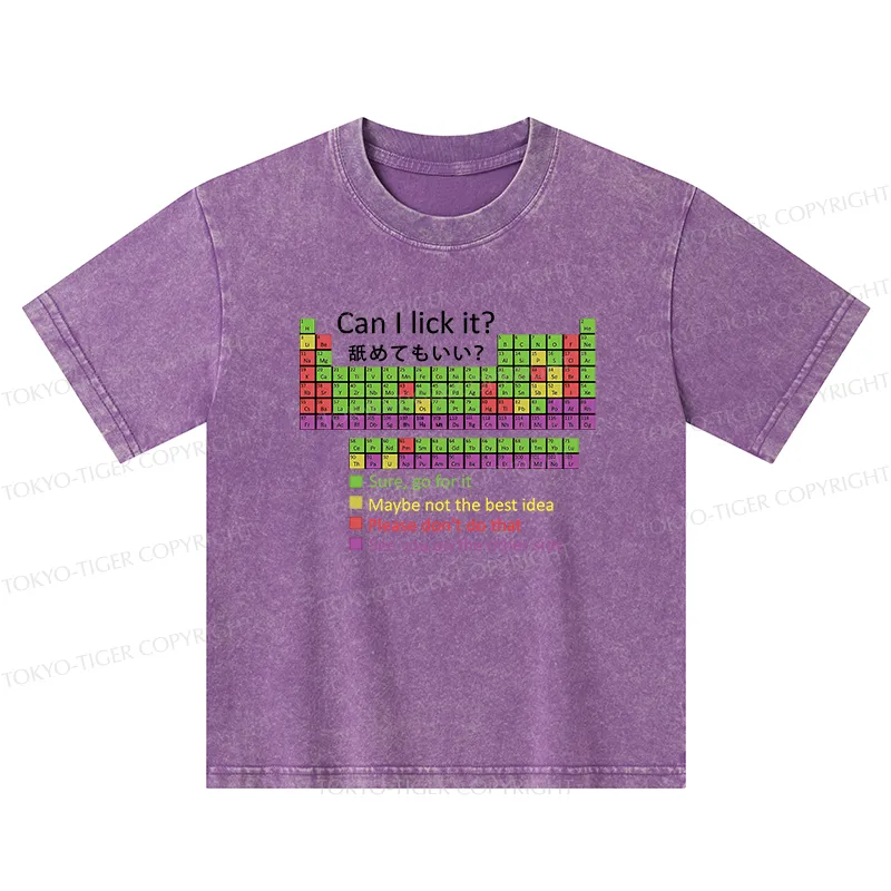 Tokyo-Tiger I Can I Lick It Kids Washed T-Shirt