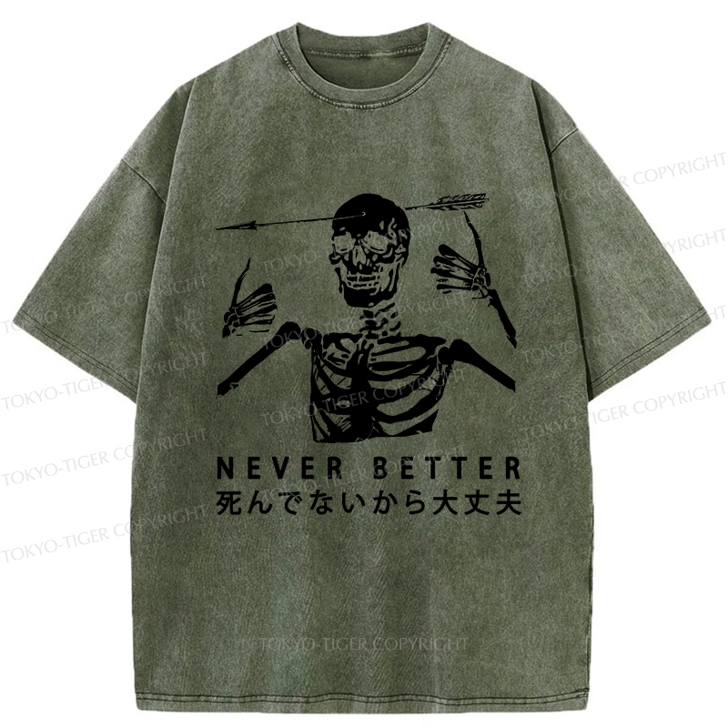Tokyo-Tiger It's Okay Because I'm Not Dead Washed T-Shirt