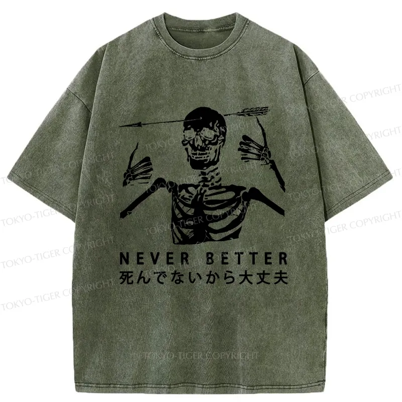 Tokyo-Tiger It's Okay Because I'm Not Dead Washed T-Shirt