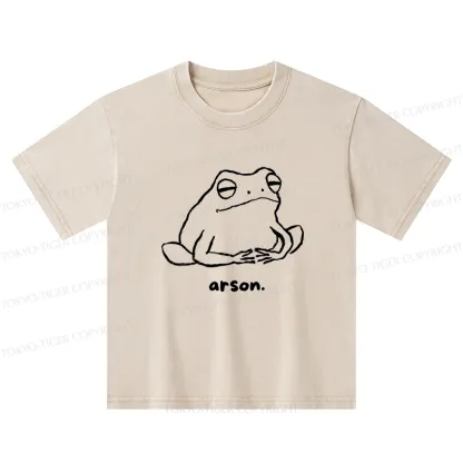 Tokyo-Tiger Japan Arsonist Frog Kids Washed T-Shirt