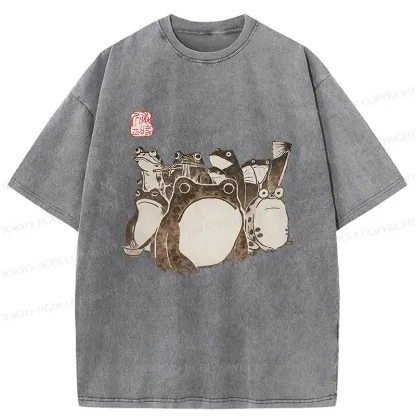 Tokyo-Tiger Japanese Frog Team Washed T-Shirt