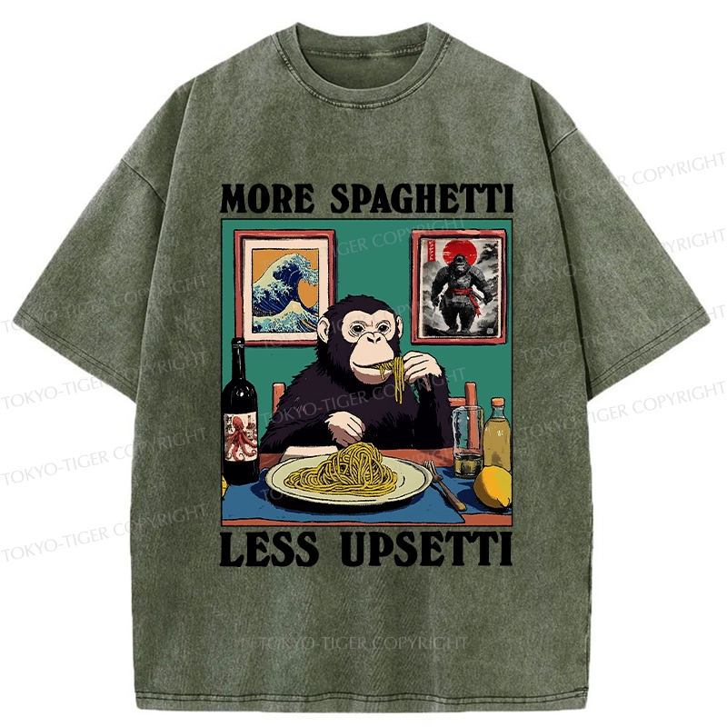 Tokyo-Tiger More Spaghetti Less Upset Bigfoot Washed T-Shirt