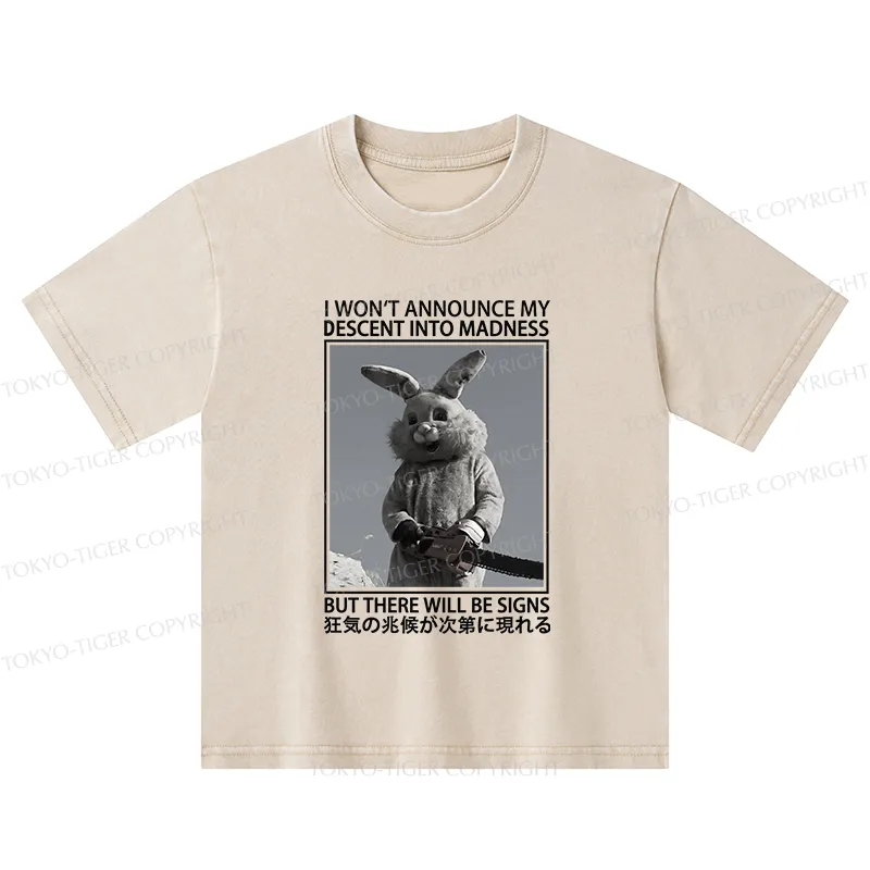 Tokyo-Tiger Rabbit Goes Into Madness Kids Washed T-Shirt