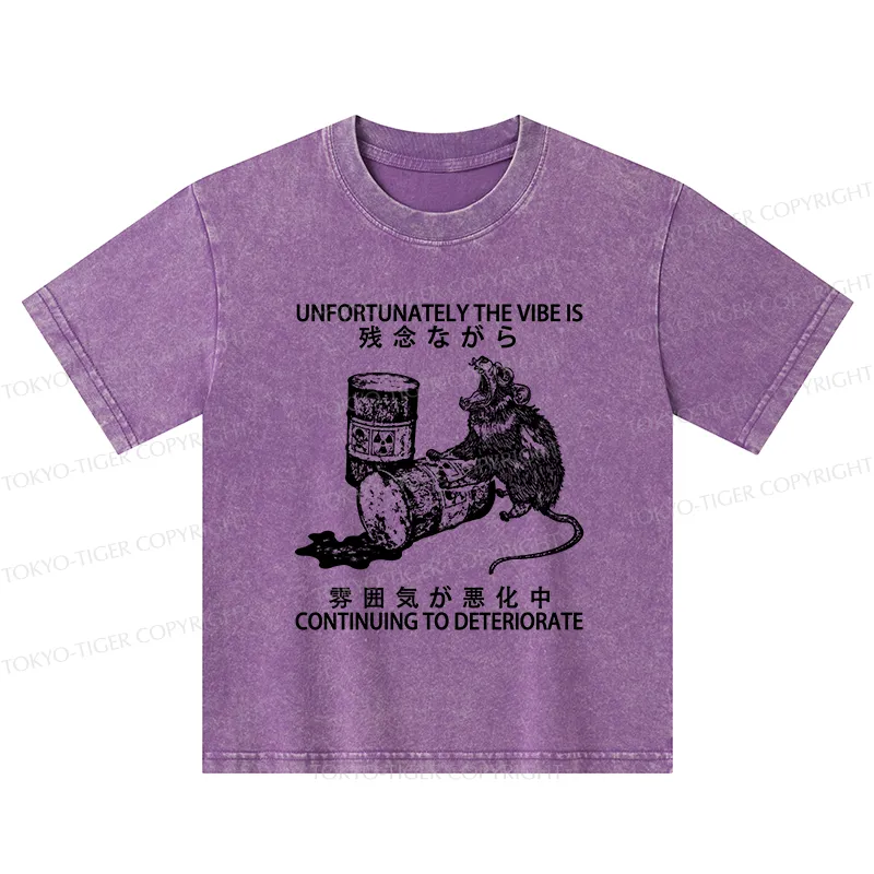 Tokyo-Tiger The Vibe Is Continuing To Deteriorate Kids Washed T-Shirt