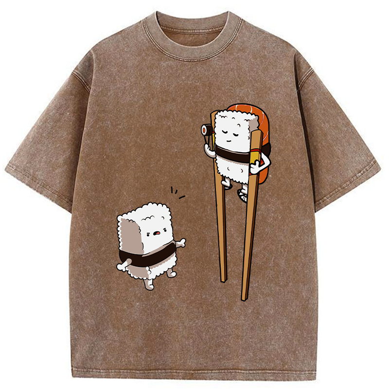 Tokyo-Tiger Sushi On Stilts Washed T-Shirt