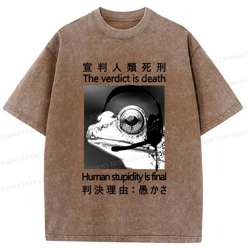 Tokyo-Tiger Frog Judge Washed T-Shirt