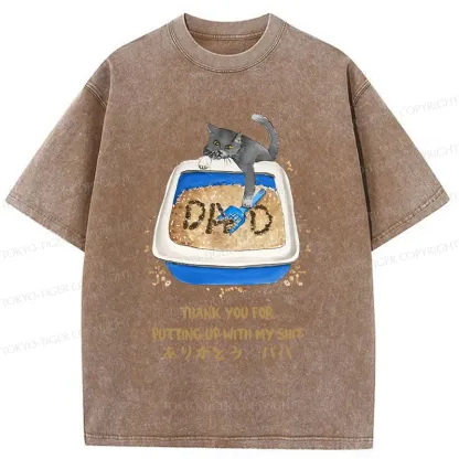 Tokyo-Tiger Thanks Father Washed T-Shirt