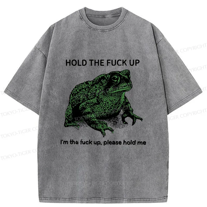 Tokyo-Tiger Funny Frog Meme Washed T-Shirt