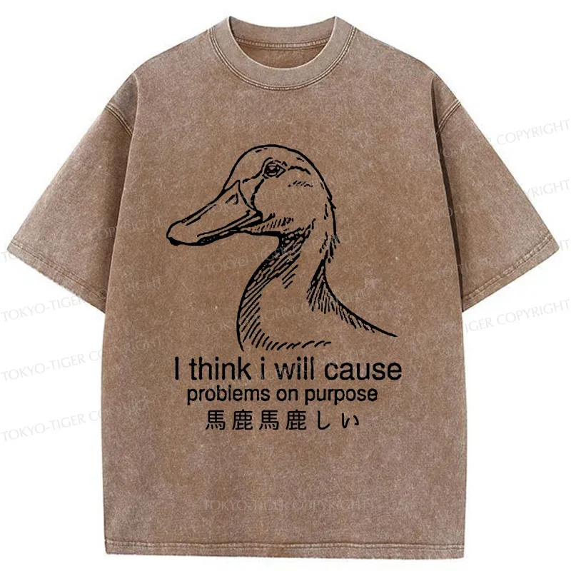Tokyo-Tiger Silly Goose Washed T-Shirt