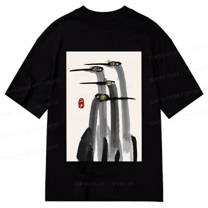 Tokyo-Tiger Japanese Crane Poster Classic T-Shirt