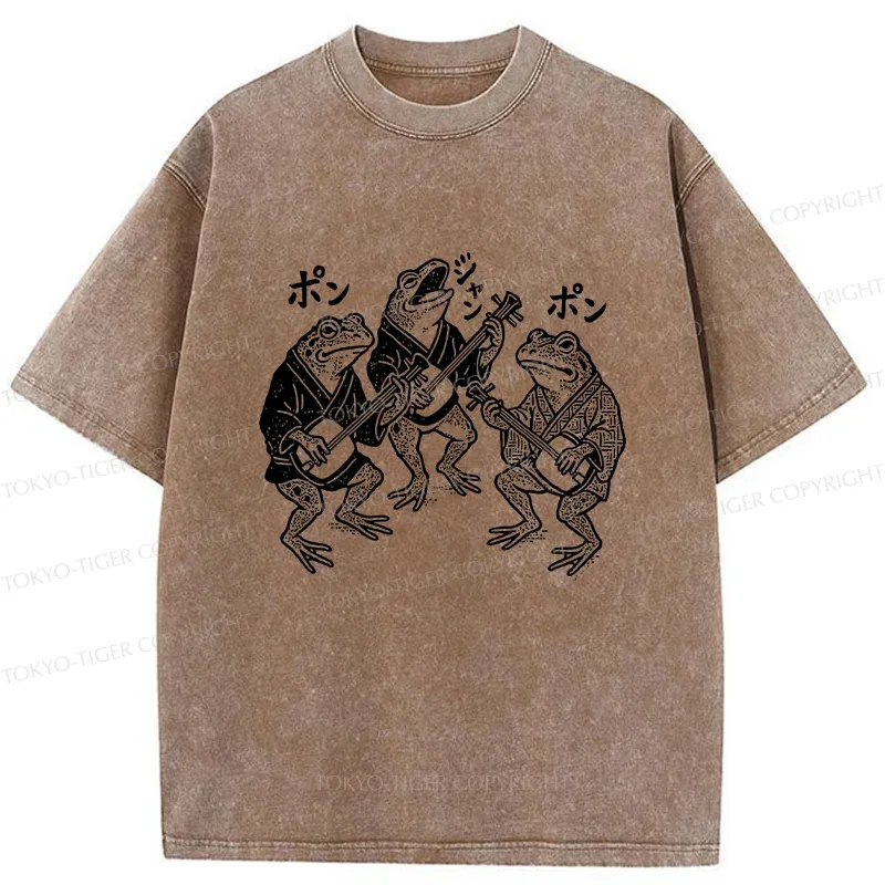 Tokyo-Tiger Frog Concert Washed T-Shirt