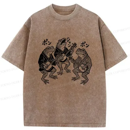 Tokyo-Tiger Frog Concert Washed T-Shirt