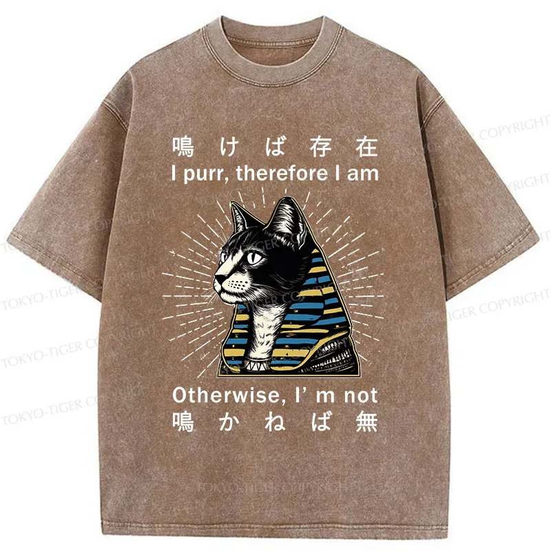 Tokyo-Tiger Cat Pharaoh Washed T-Shirt