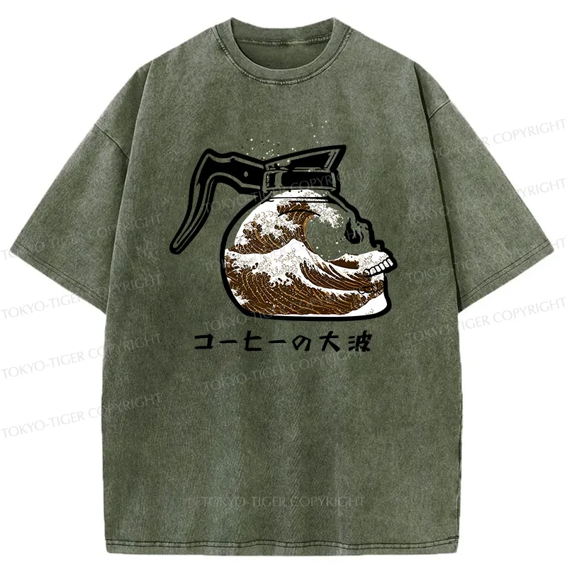 Tokyo-Tiger The Skeleton Contains Waves Washed T-Shirt Sale