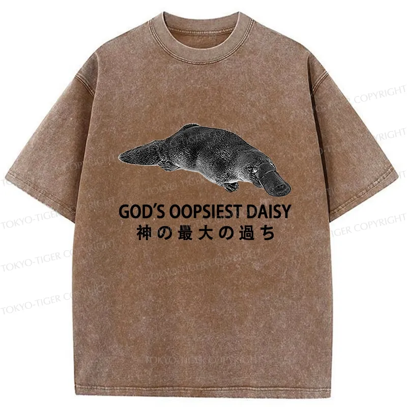 Tokyo-Tiger God's Oopsiest Daisy Washed T-Shirt