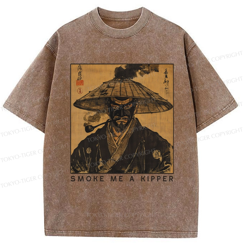 Tokyo-Tiger Funny Smoke Me A Kipper Washed T-Shirt