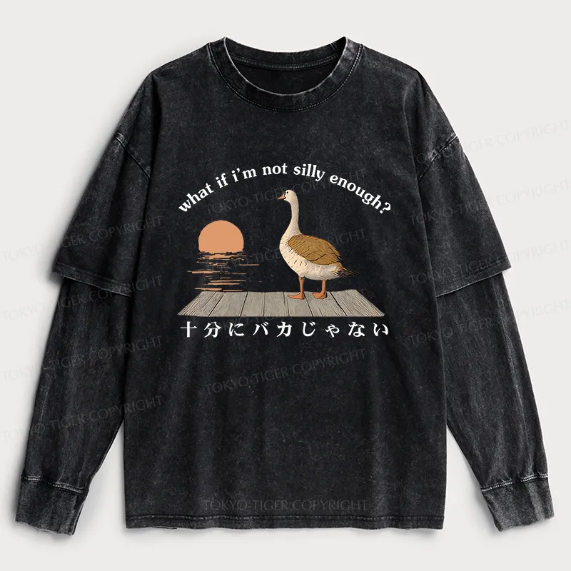 Tokyo-Tiger What If I'm Not Silly Enough Washed Double Layer T-Shirt