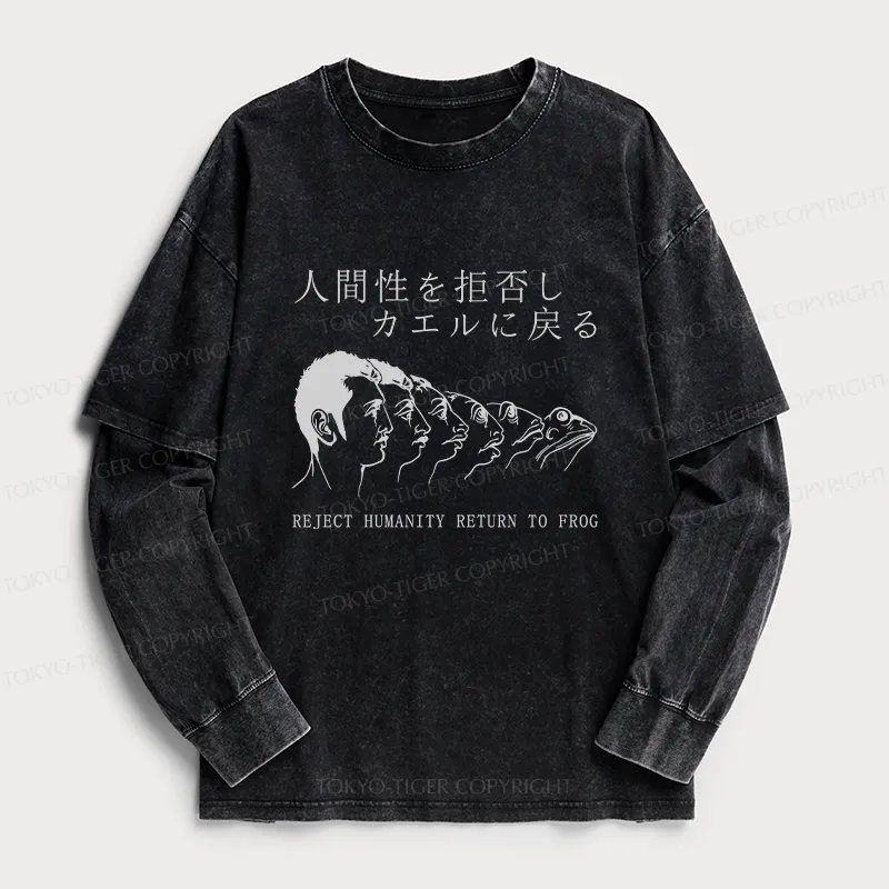 Tokyo-Tiger Return To Frog Washed Double Layer T-Shirt