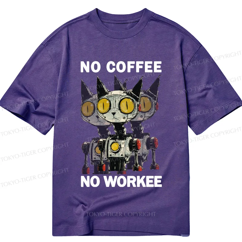 Tokyo-Tiger No Coffee No Workee Classic T-Shirt