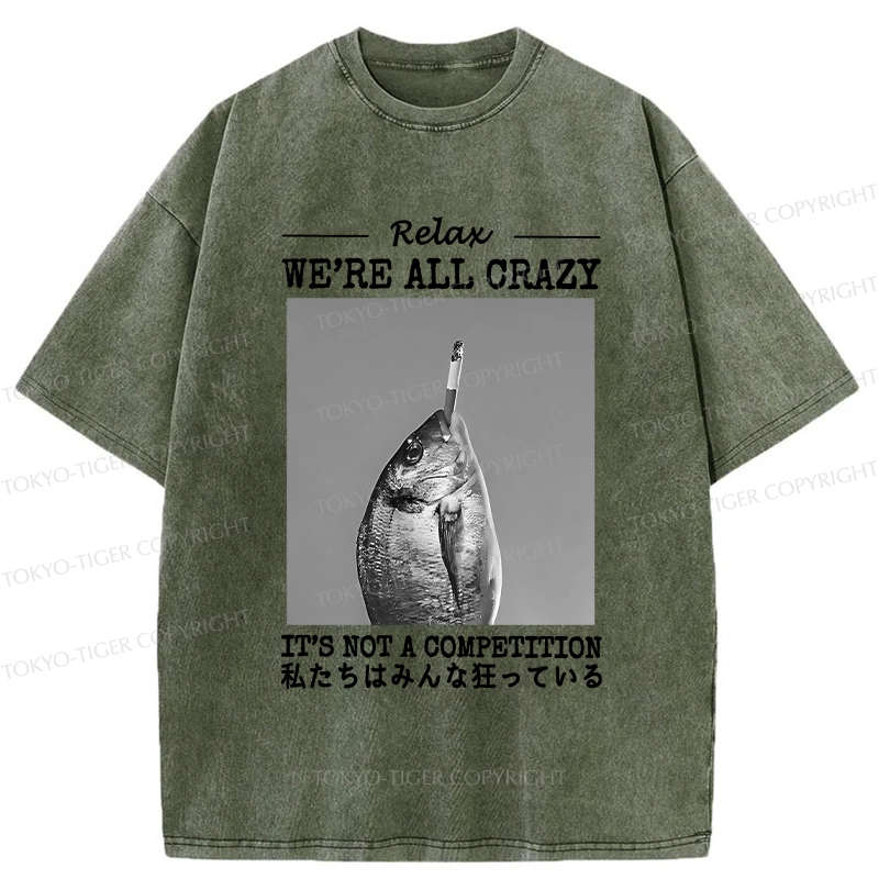 Tokyo-Tiger It's Not A Competition Washed T-Shirt